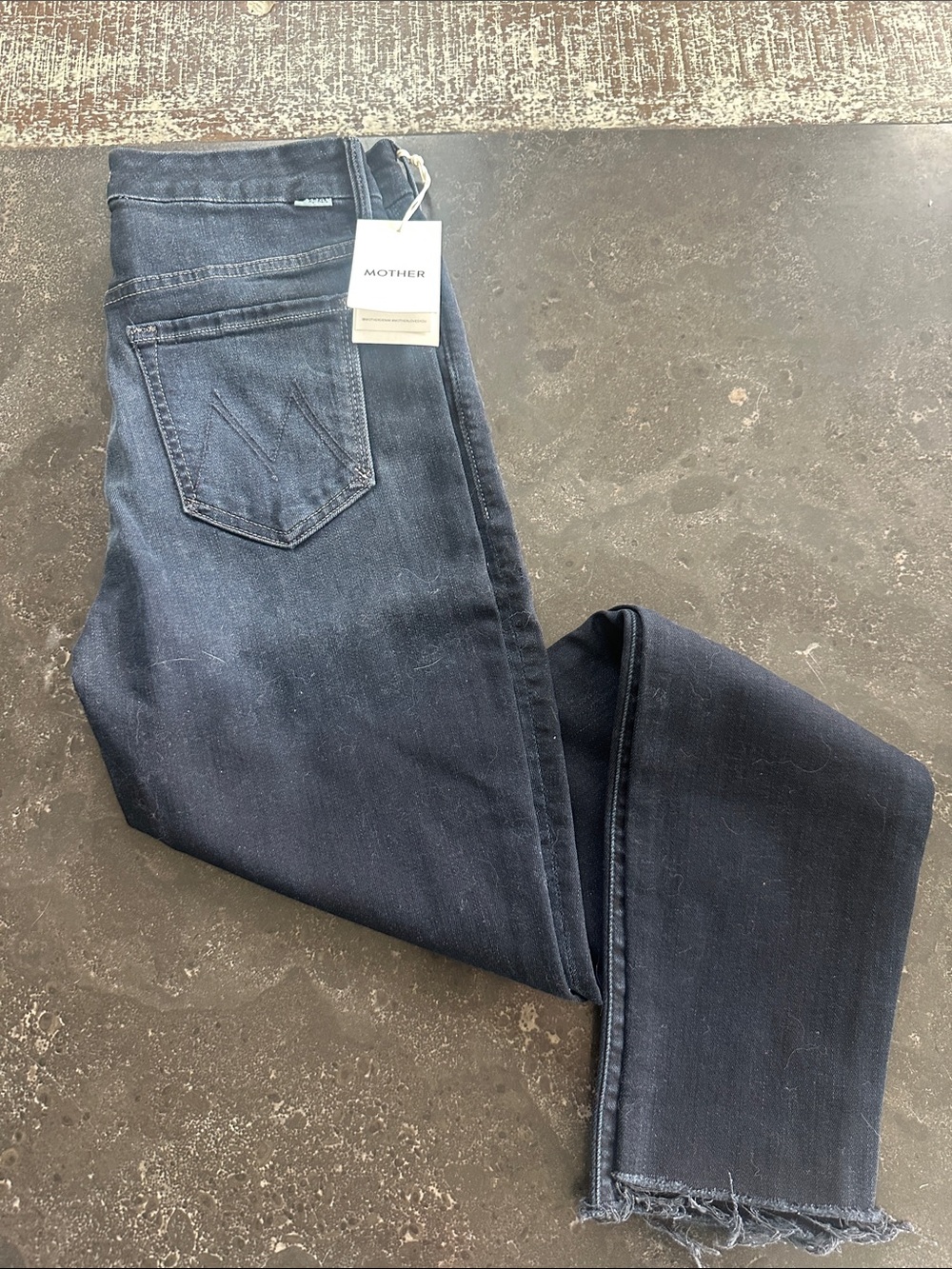 BNWT MOTHER HIGH WAISTED ANKLE FRAY SZ 27